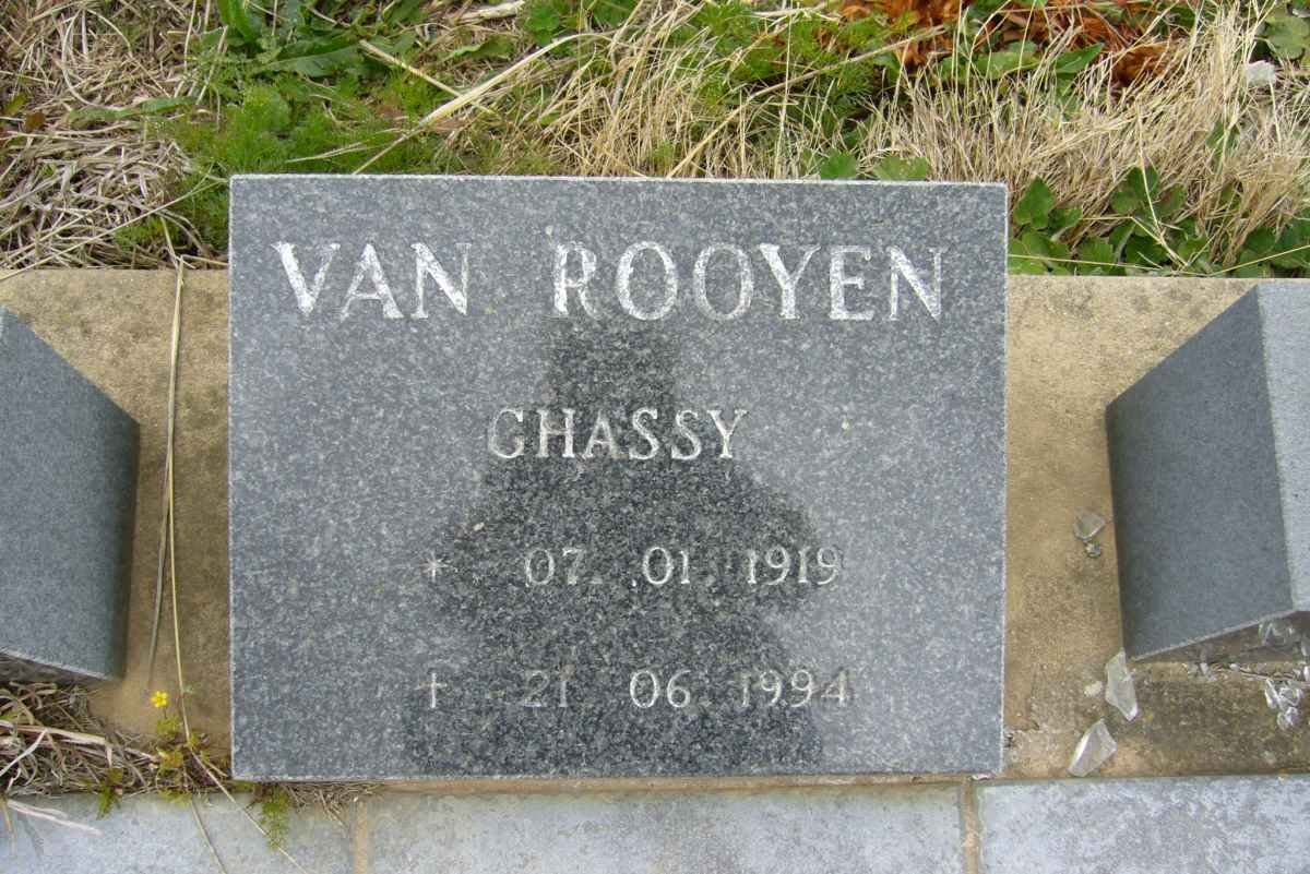 ROOYEN Ghassy, van 1919-1994