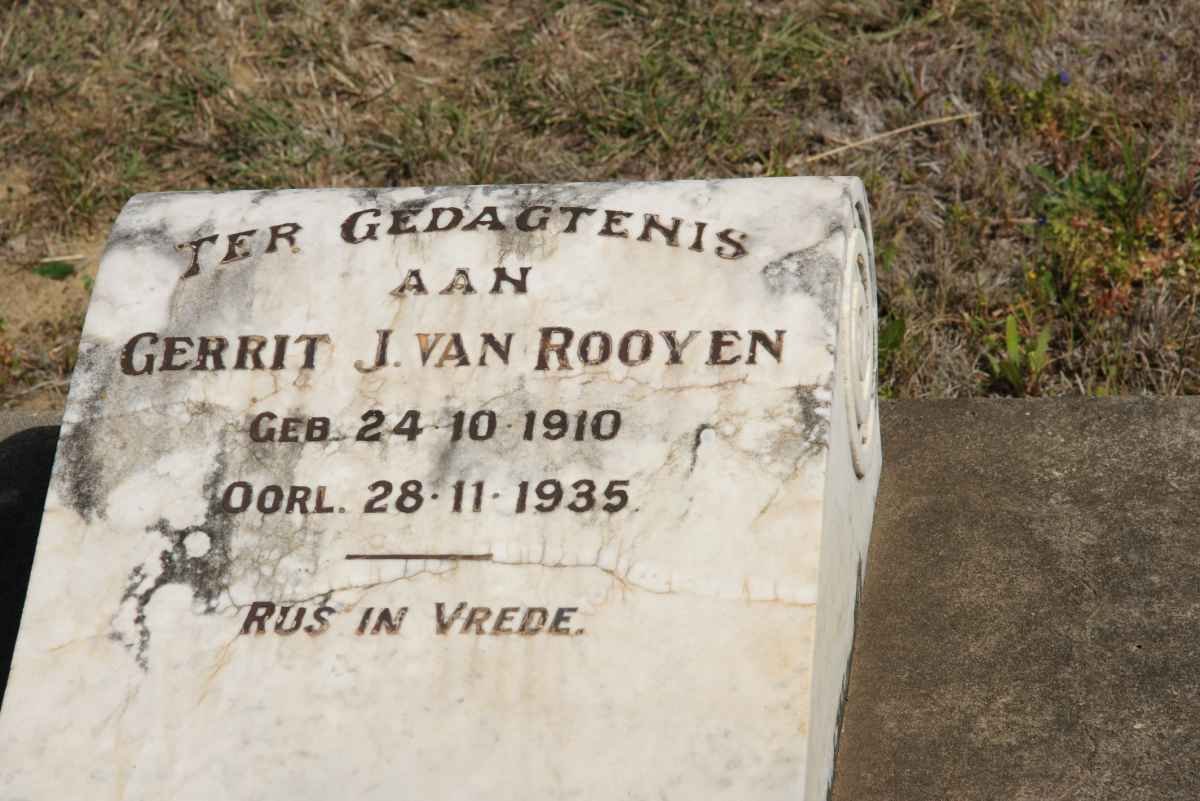 ROOYEN Gerrit J., van 1910-1935