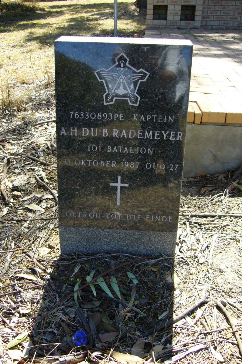 RADEMEYER A.H. du B. -1987