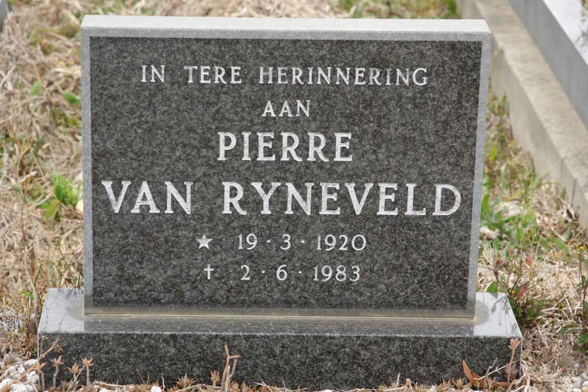 RYNEVELD Pierre, van 1920-1983