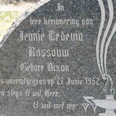 ROSSOUW Jennie Ledevia nee DIXON -1952