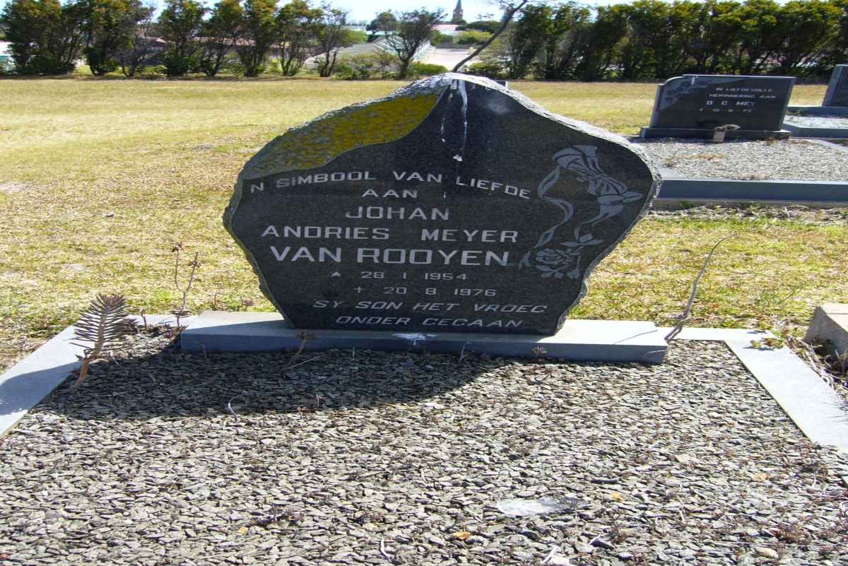 ROOYEN Johan Andries Meyer, van 1954-1976