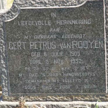 ROOYEN Gert Petrus, van 1905-1952