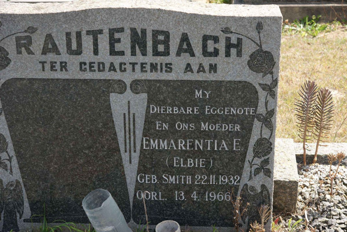 RAUTEBACH Emmarentia E. nee SMITH 1932-1966