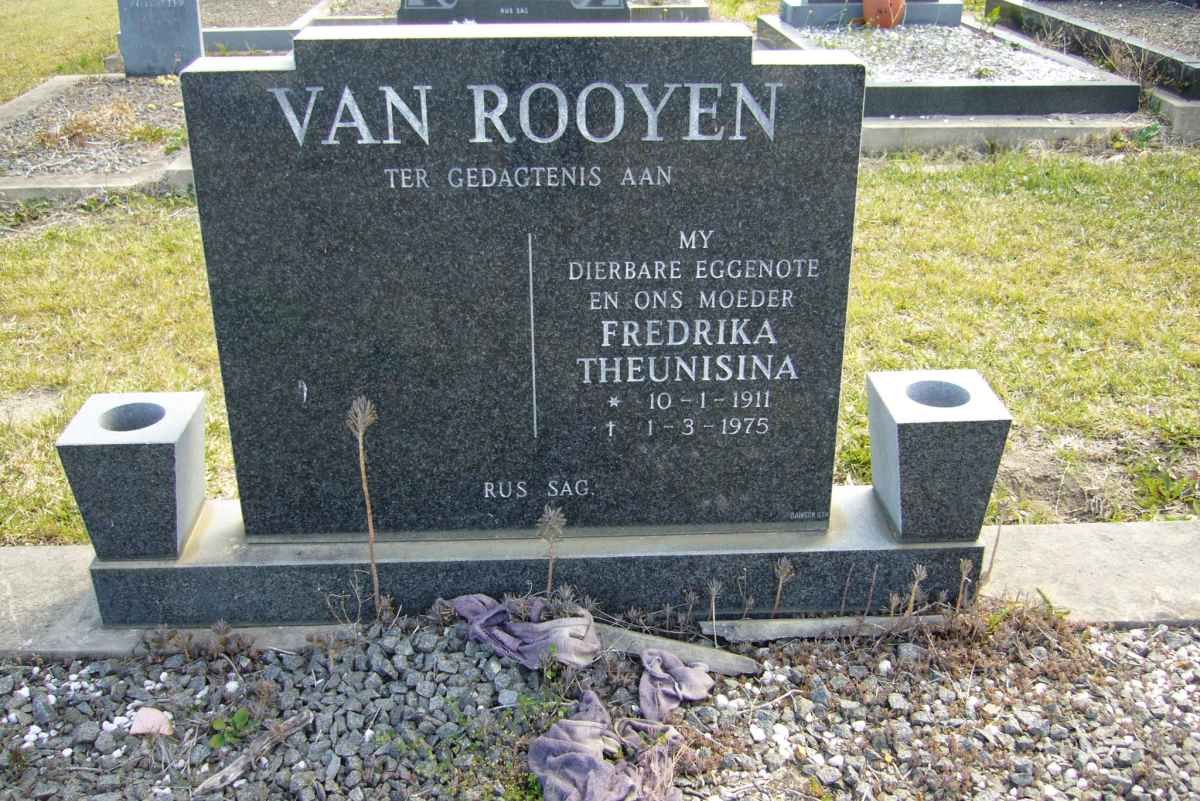 ROOYEN Frederika Theunisina, van 1911-1975