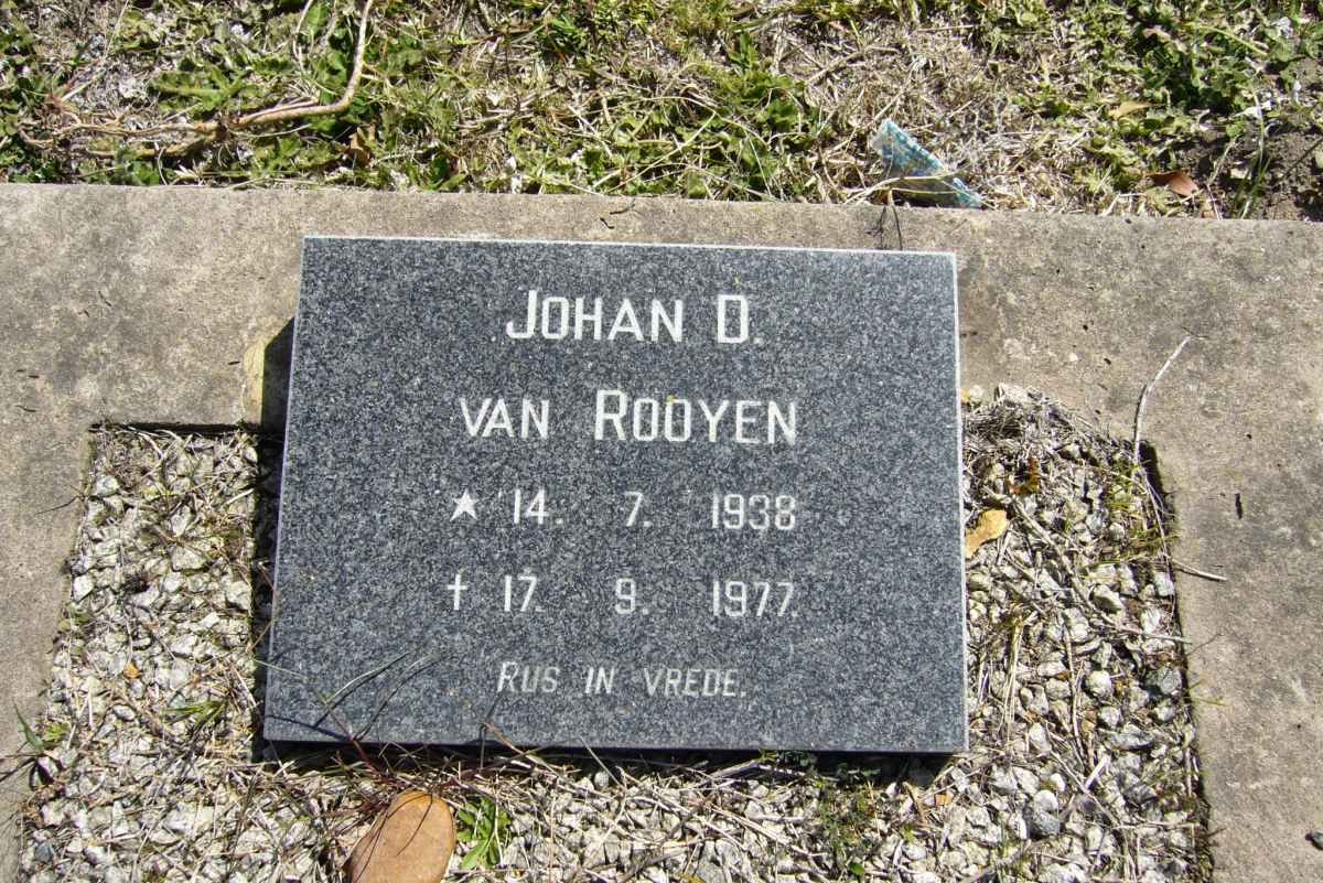 ROOYEN Johan D., van 1938-1977