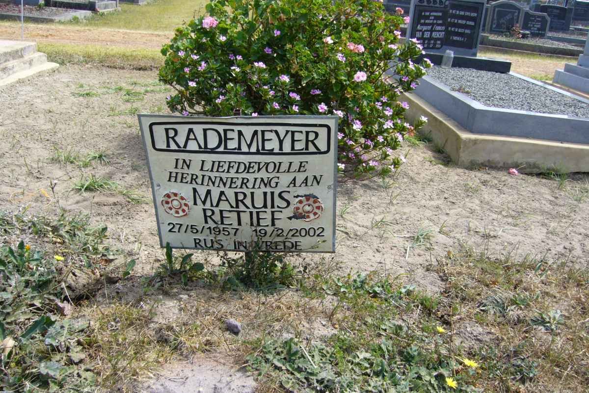 RADEMEYER Marius Retief 1957-2002