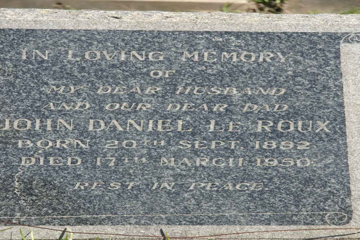 ROUX John Daniel, le 1892-1850
