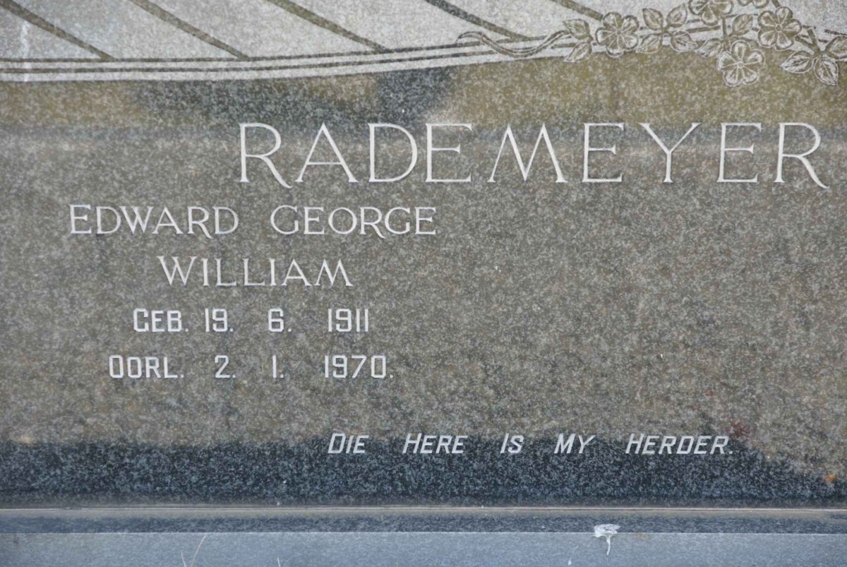RADEMEYER Edward George William 1911-1970