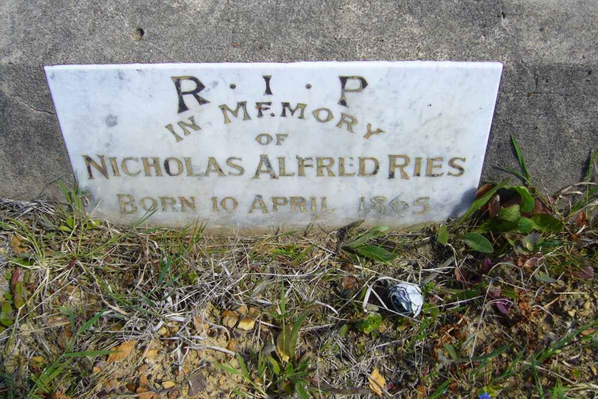 RIES Nicholas Alfred 1865-