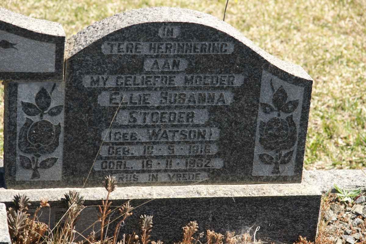 STOEDER Ellie Sussana WATSON 1916-1962