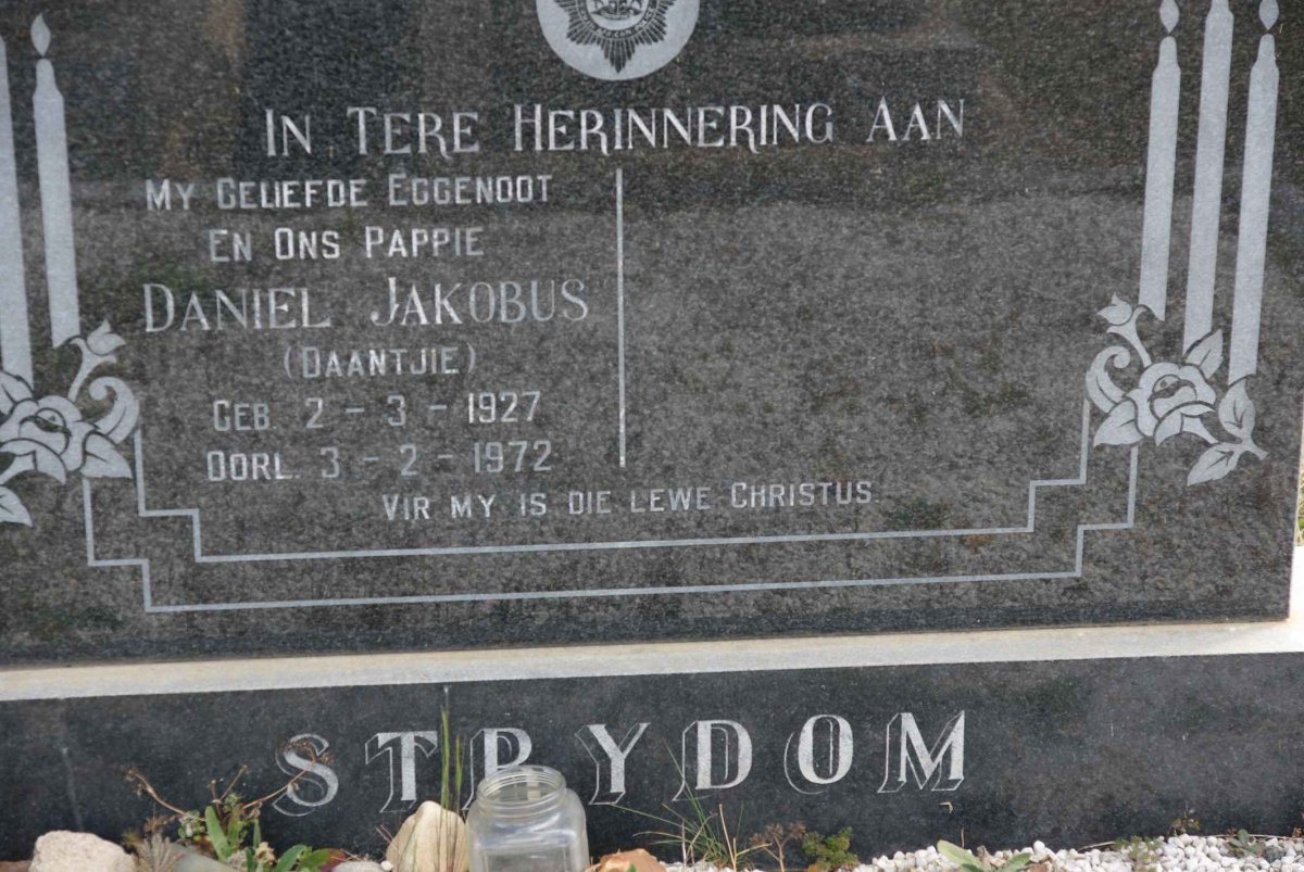 STRYDOM Daniel Jakobus 1927-1972