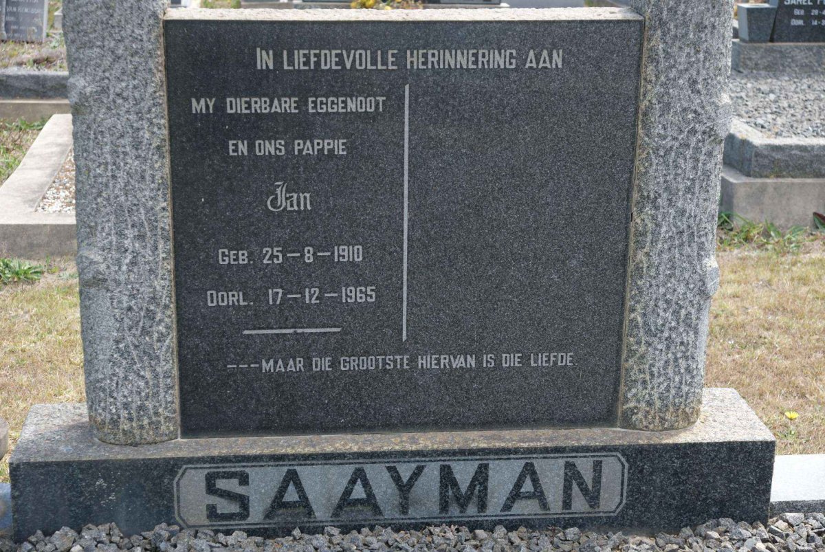 SAAYMAN Jan 1910-1965