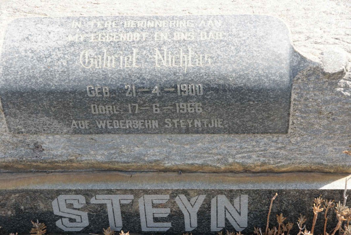STEYN Gabriel Nichlas 1900-1966