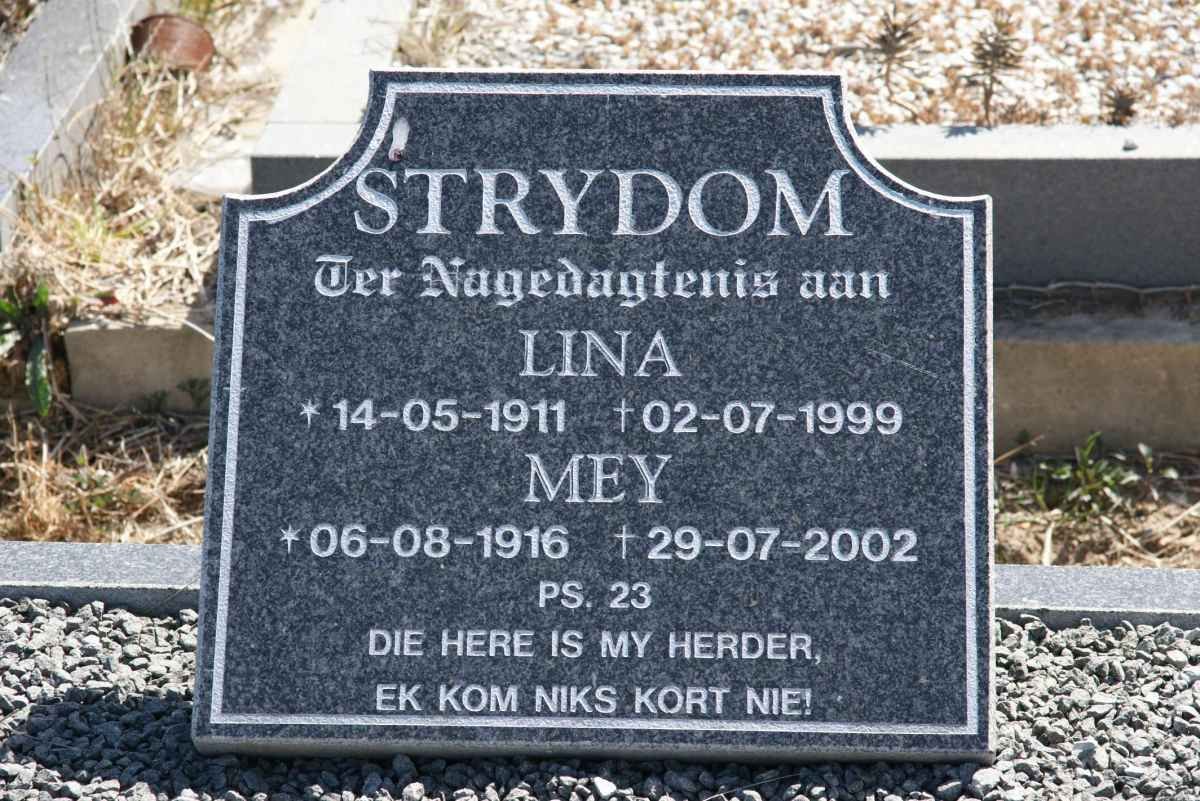 STRYDOM Mey 1916-2002 &amp; Lina 1911-1999