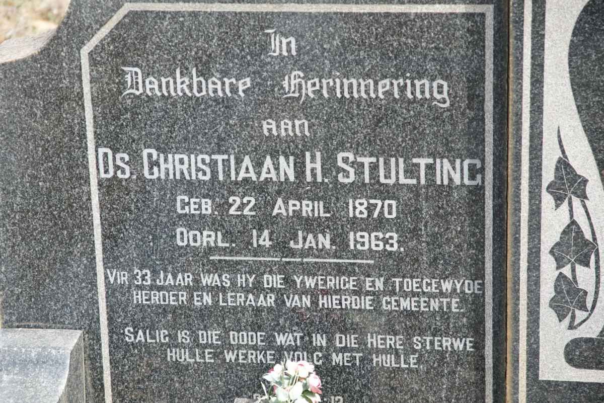 STULTING Christiaan H. 1870-1963