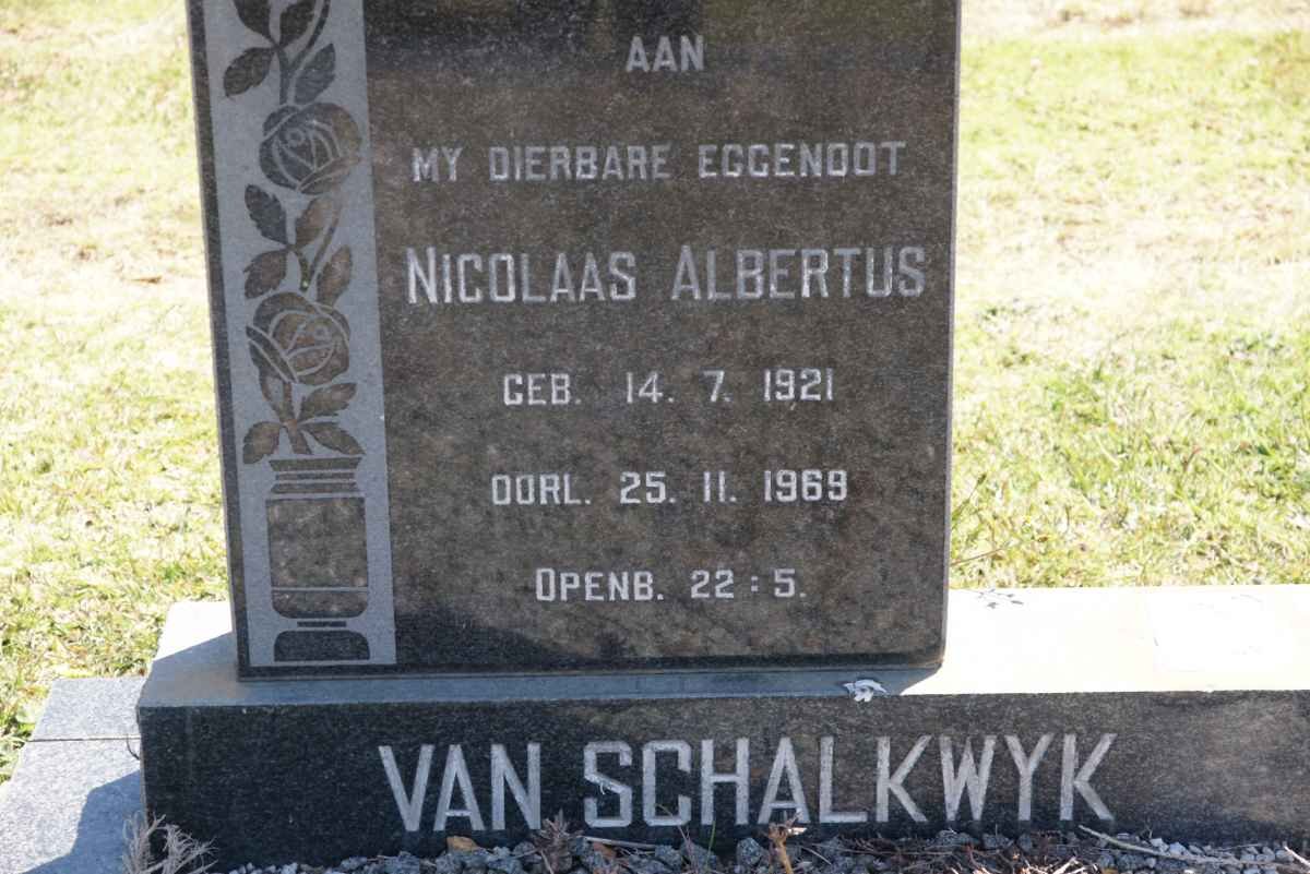 SHALKWYK Nicolaas Albertus, van 1921-1969