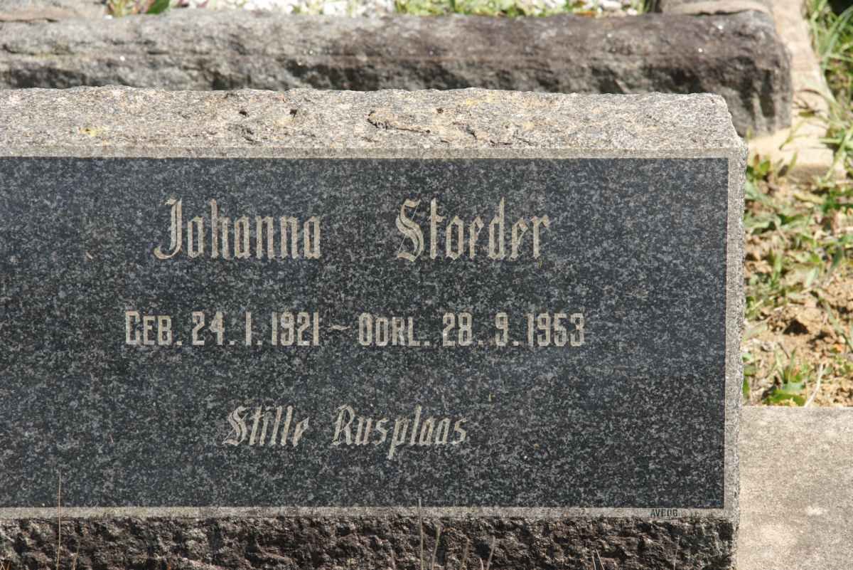 STROEDER Johanna 1921-1953