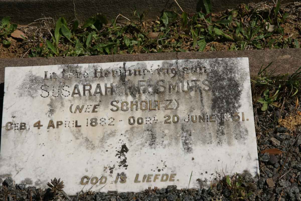 SMUTS Susarah I.F. nee SCHOLTZ 1882-1951