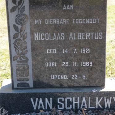 SCHALKWYK Nicolaas Albertus, van 1921-1969