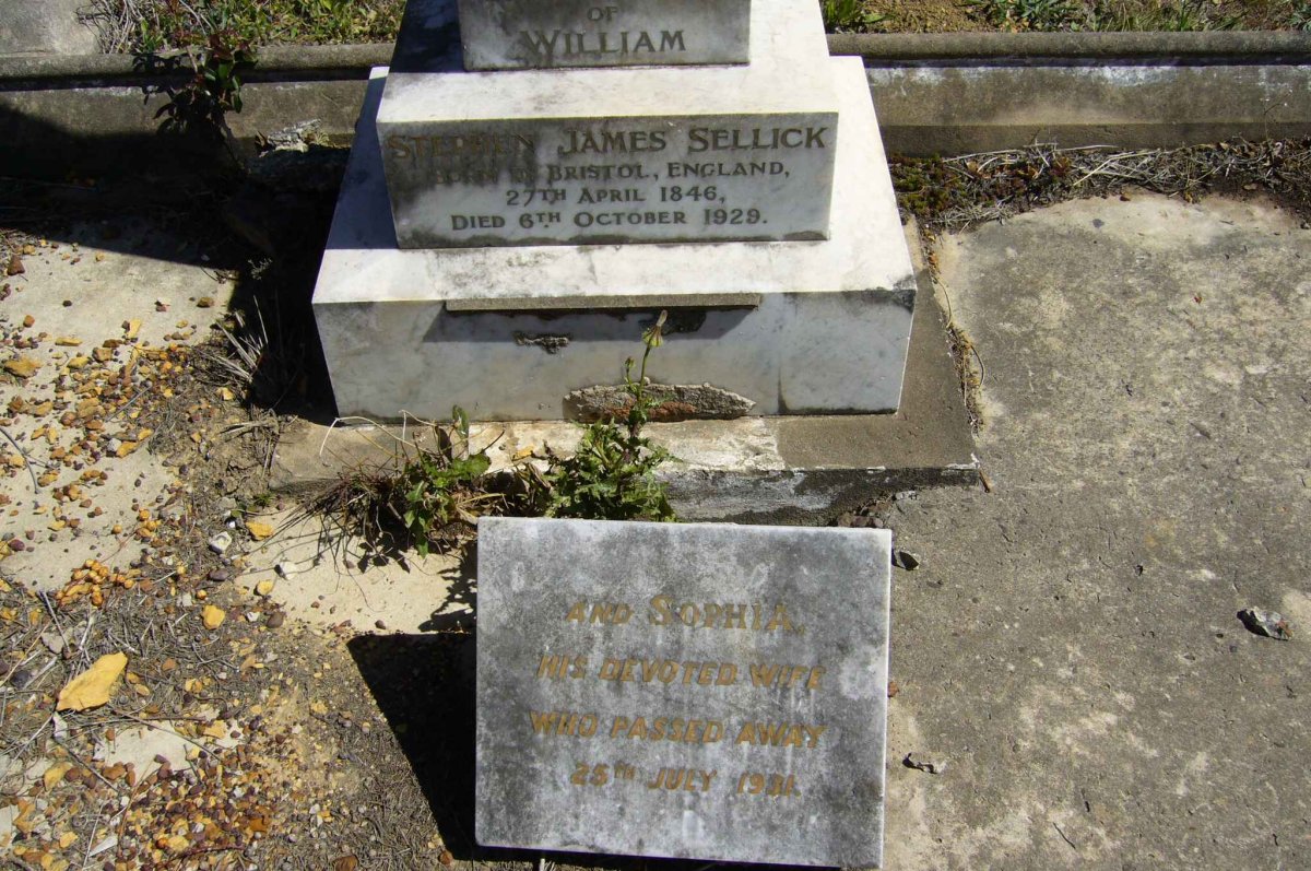 SELLICK William Stephen James 1846-1929 &amp; Sophia -1931