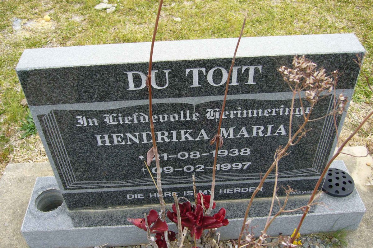 TOIT Hendrika Maria, du 1938-1997