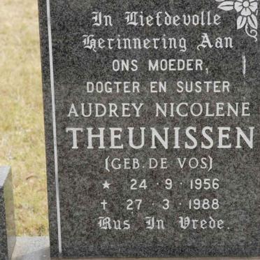 THEUNISSEN Audrey Nicolena nee DE VOS 1956-1988
