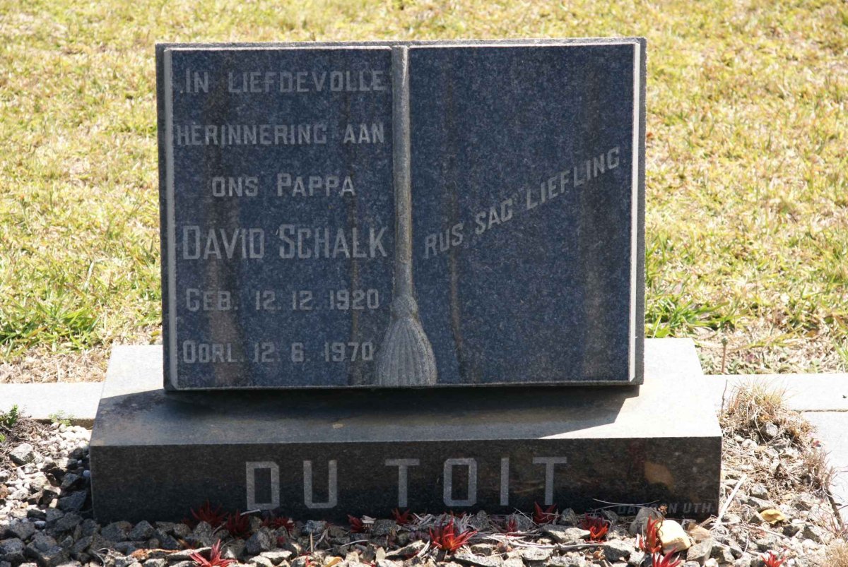 TOIT David Schalk, du 1920-1970