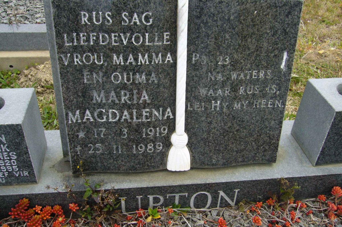 UPTON Maria Magdalena 1919-1989