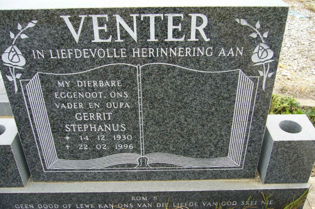 VENTER Gerrit Stephanus 1930-1996