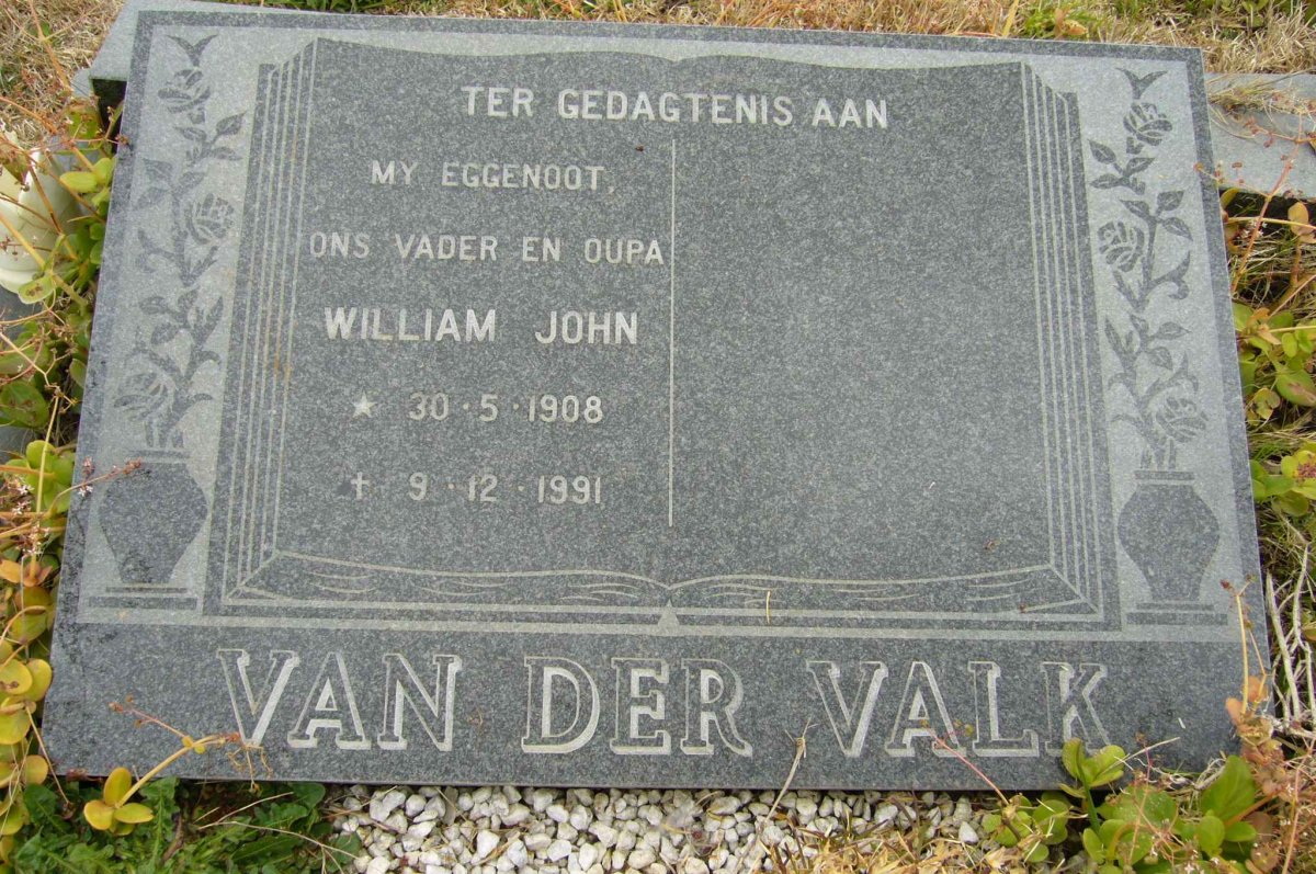 VALK William John, van der 1908-1991