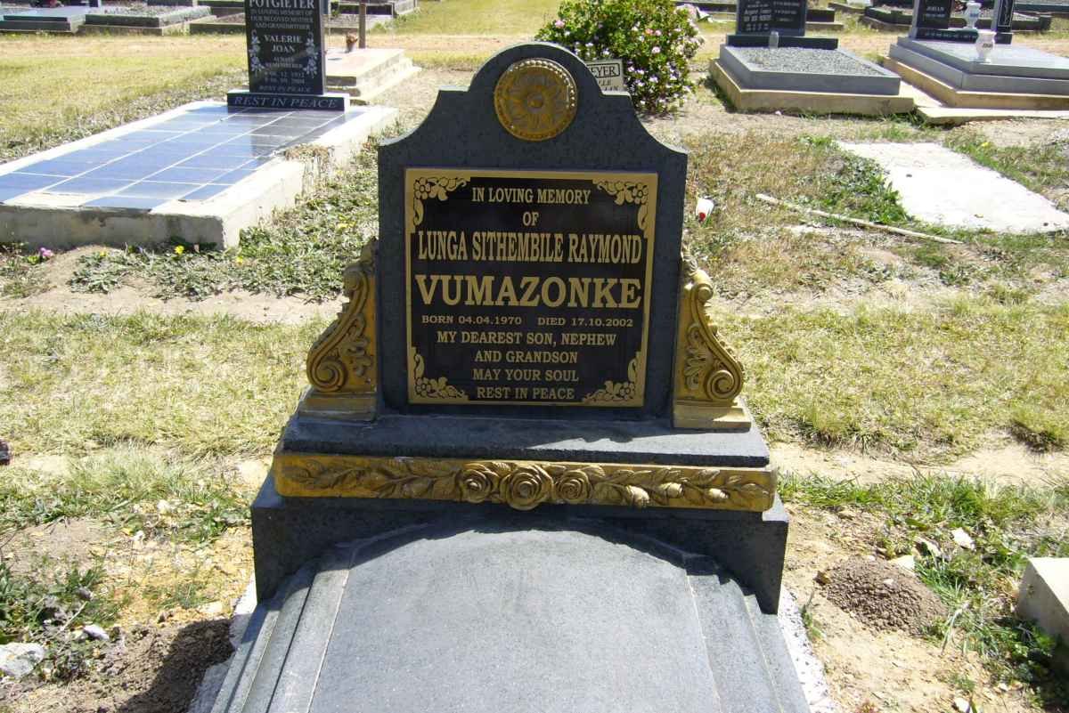 VUMAZONKE Lunga Sithembile Raymond 1970-2002
