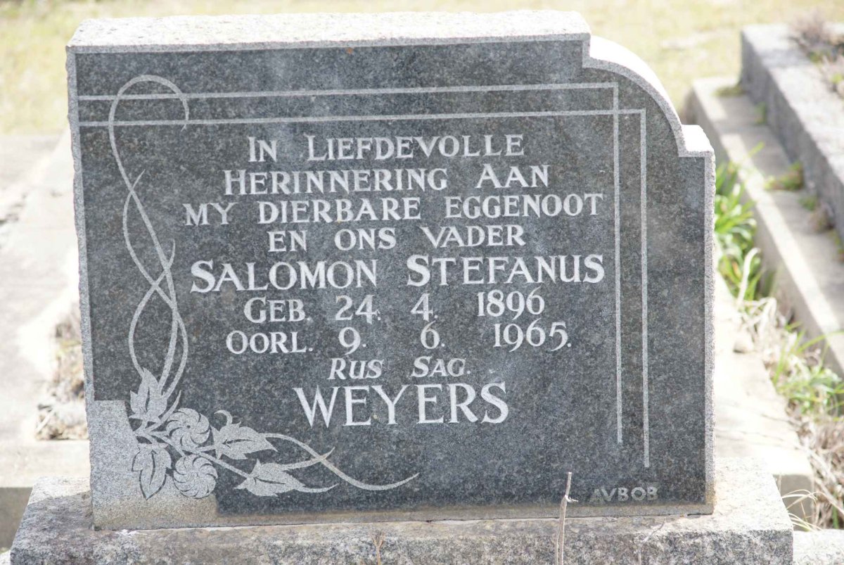 WEYERS Salomon Stefanus 1896-1965
