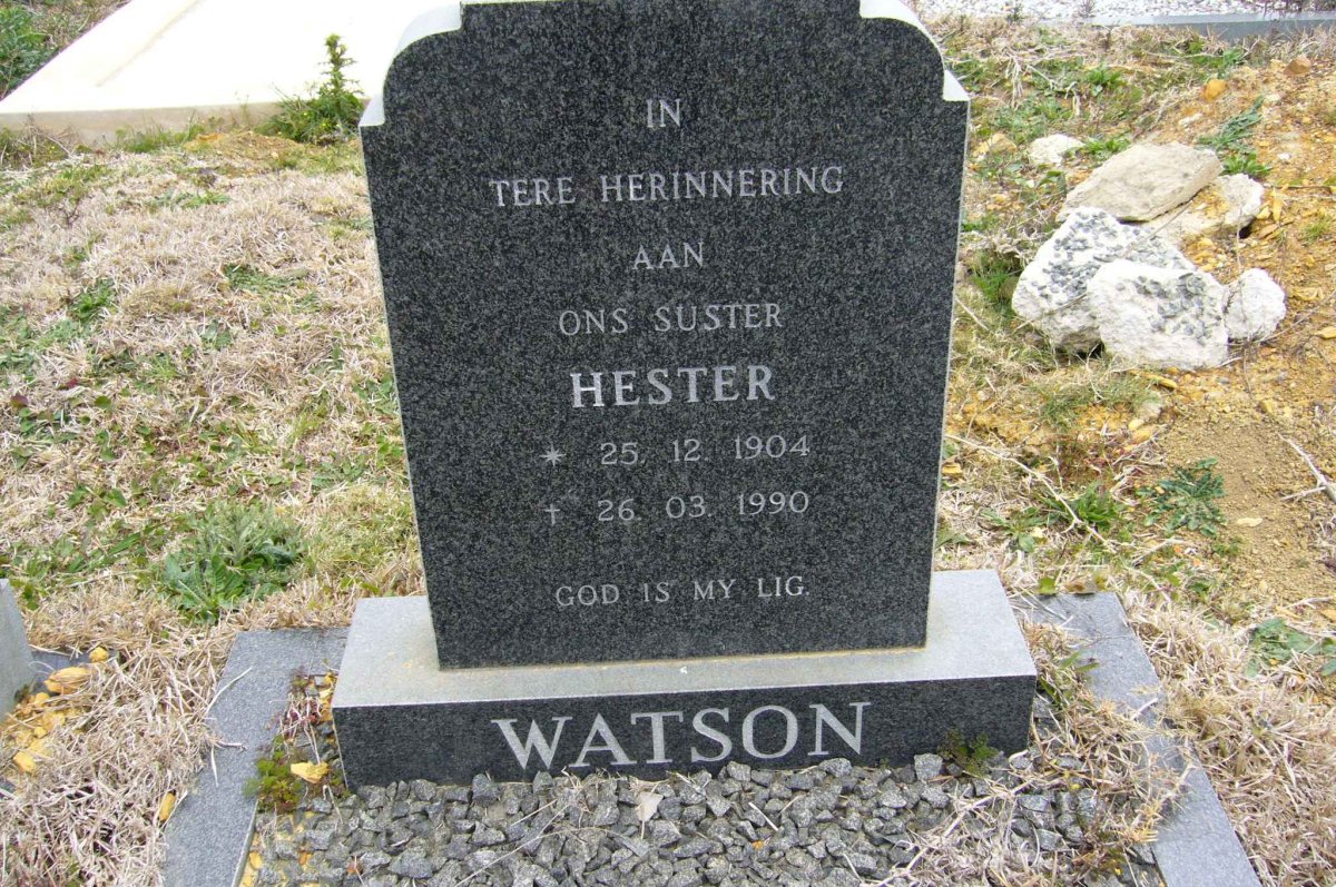 WATSON Hester 1904-1990