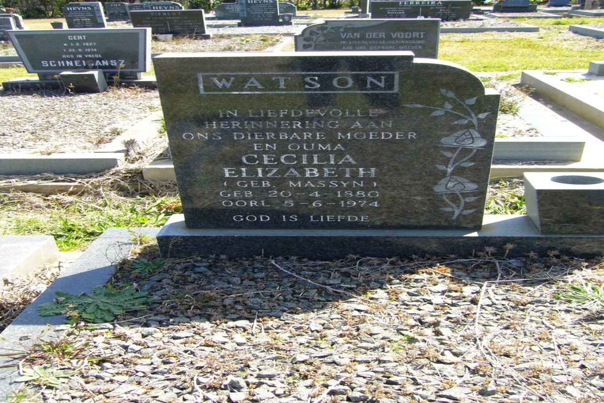 WATSON Cecilia Elizabeth nee MASSYN 1880-1974