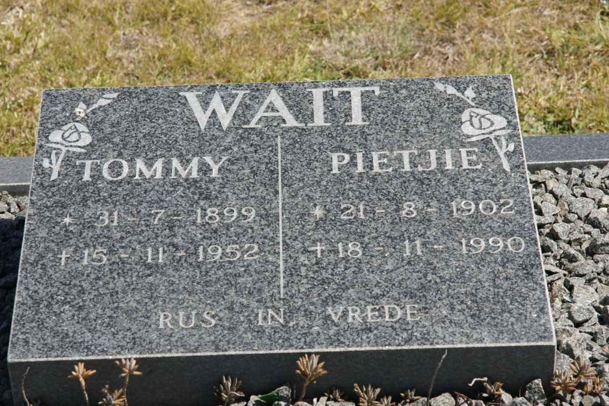 WAIT Tommy 1899-1952 :: WAIT Pietjie 1902-1990