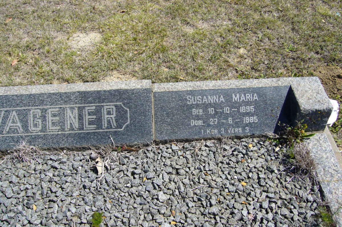 WAGENER Susanna Maria 1895-1985