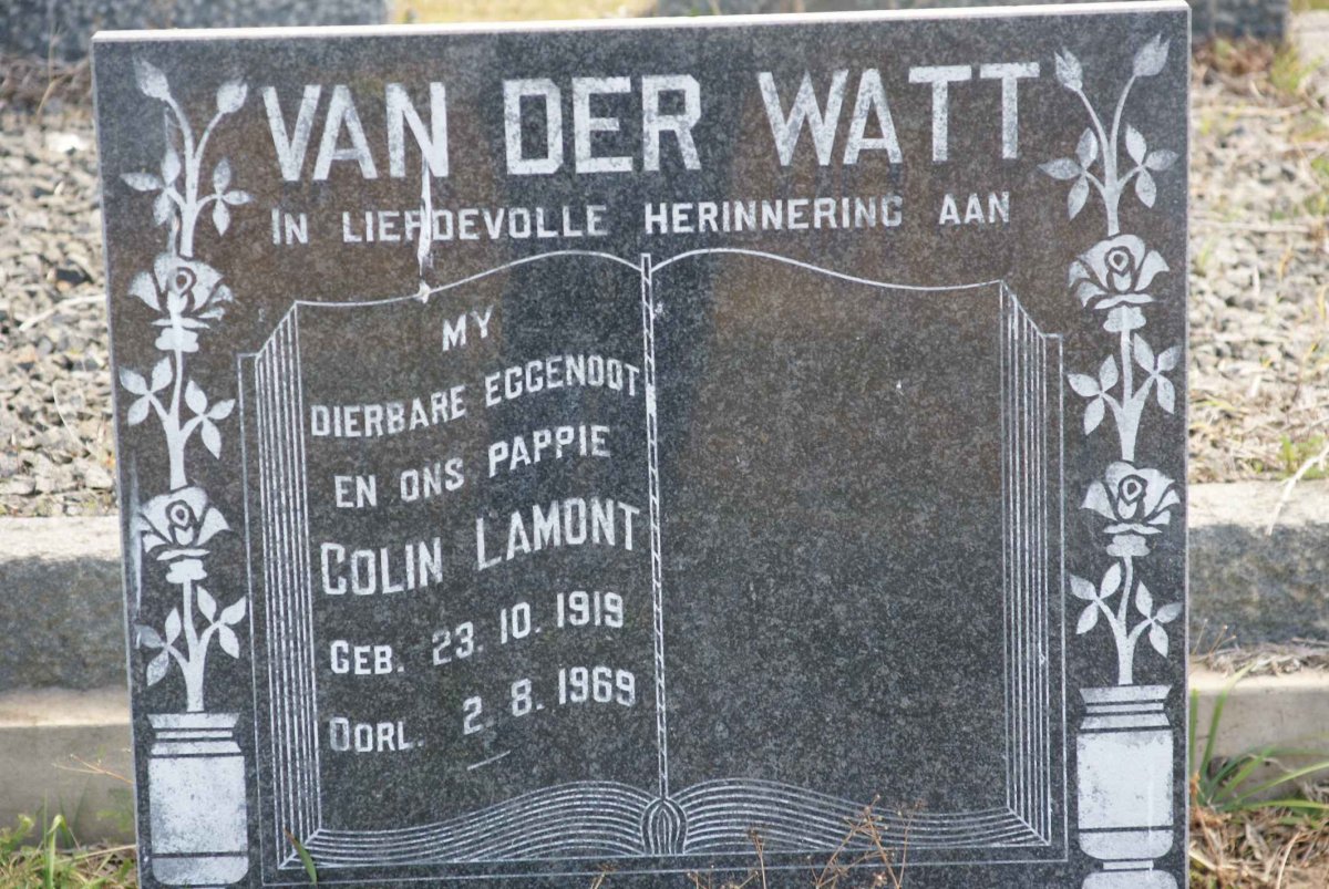 WATT Colin Lamont, van der 1919-1969