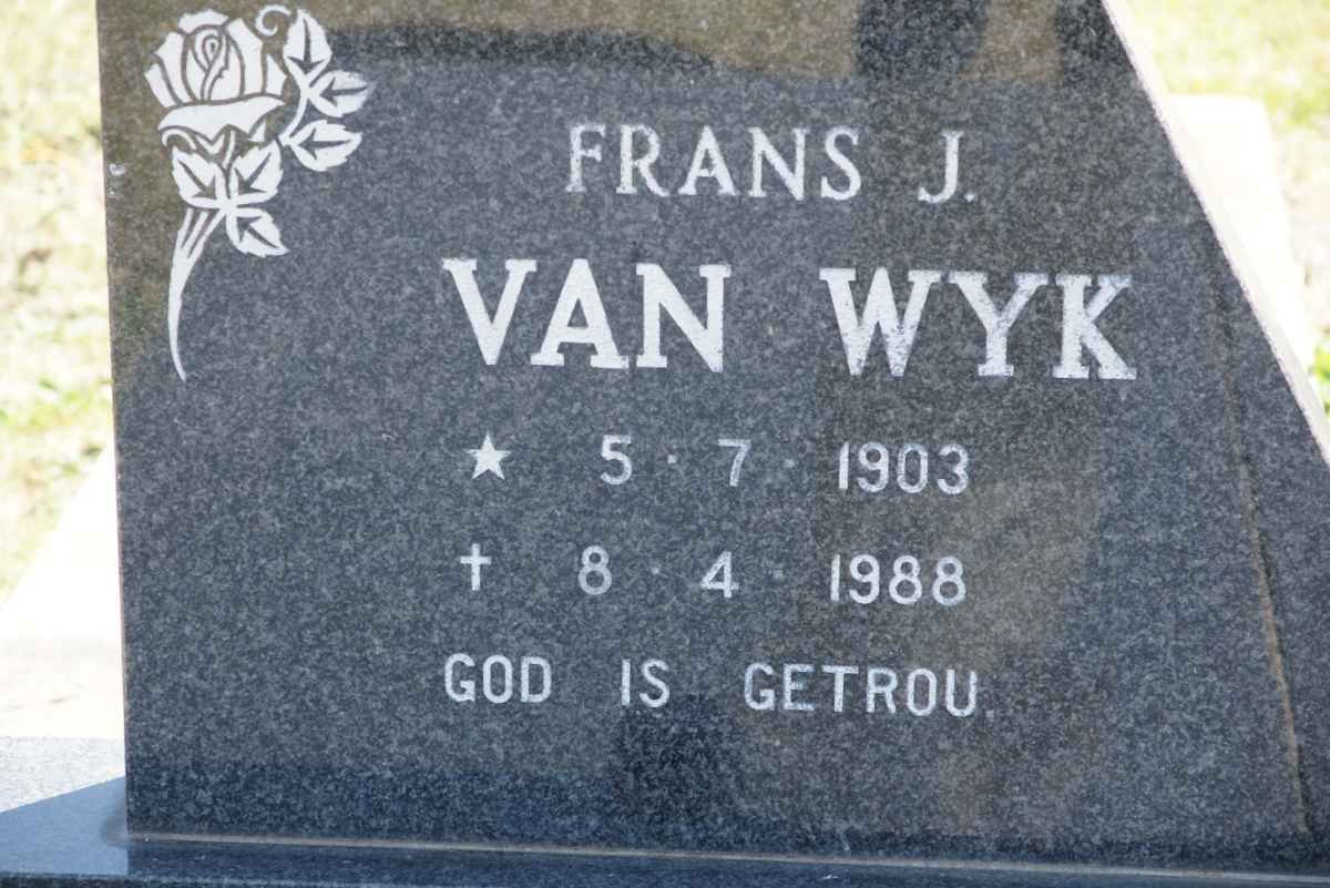 WYK Frans J., van 1903-1988
