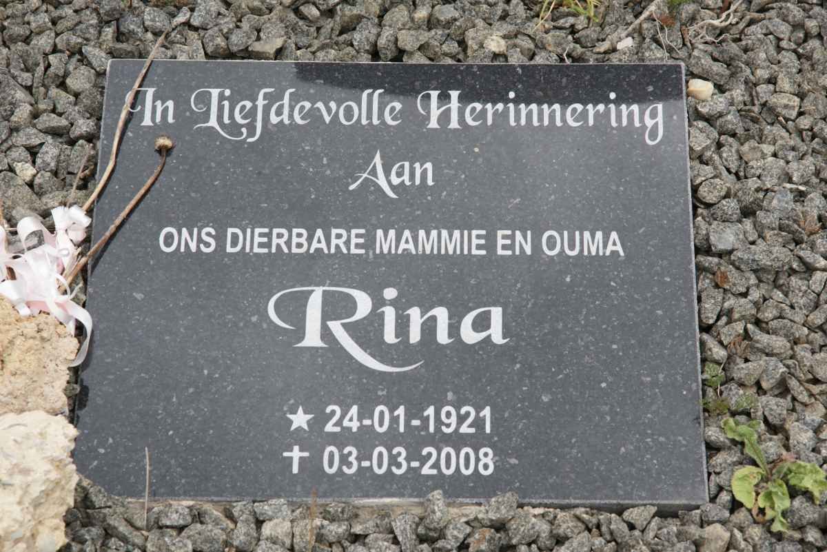 WATT Rina, van der 1921-2008