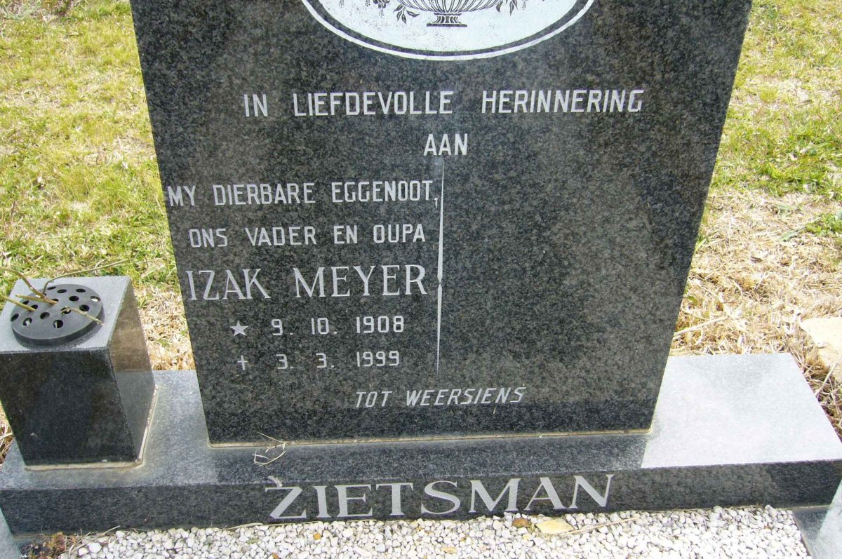 ZIETSMAN Izak Meyer 1908-1999