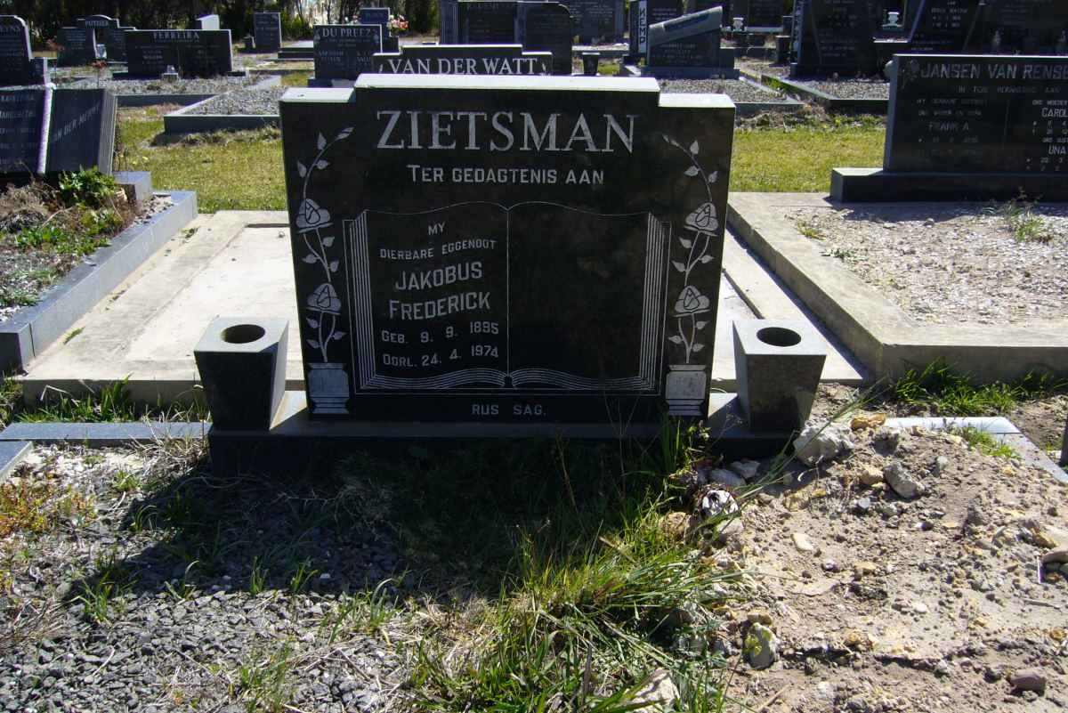 ZIETSMAN Jakobus Frederick 1895-1974
