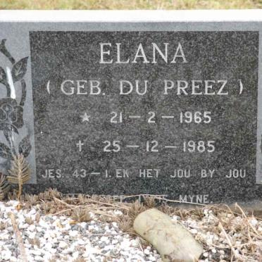 ? Elana nee DU PREEZ 1965-1985