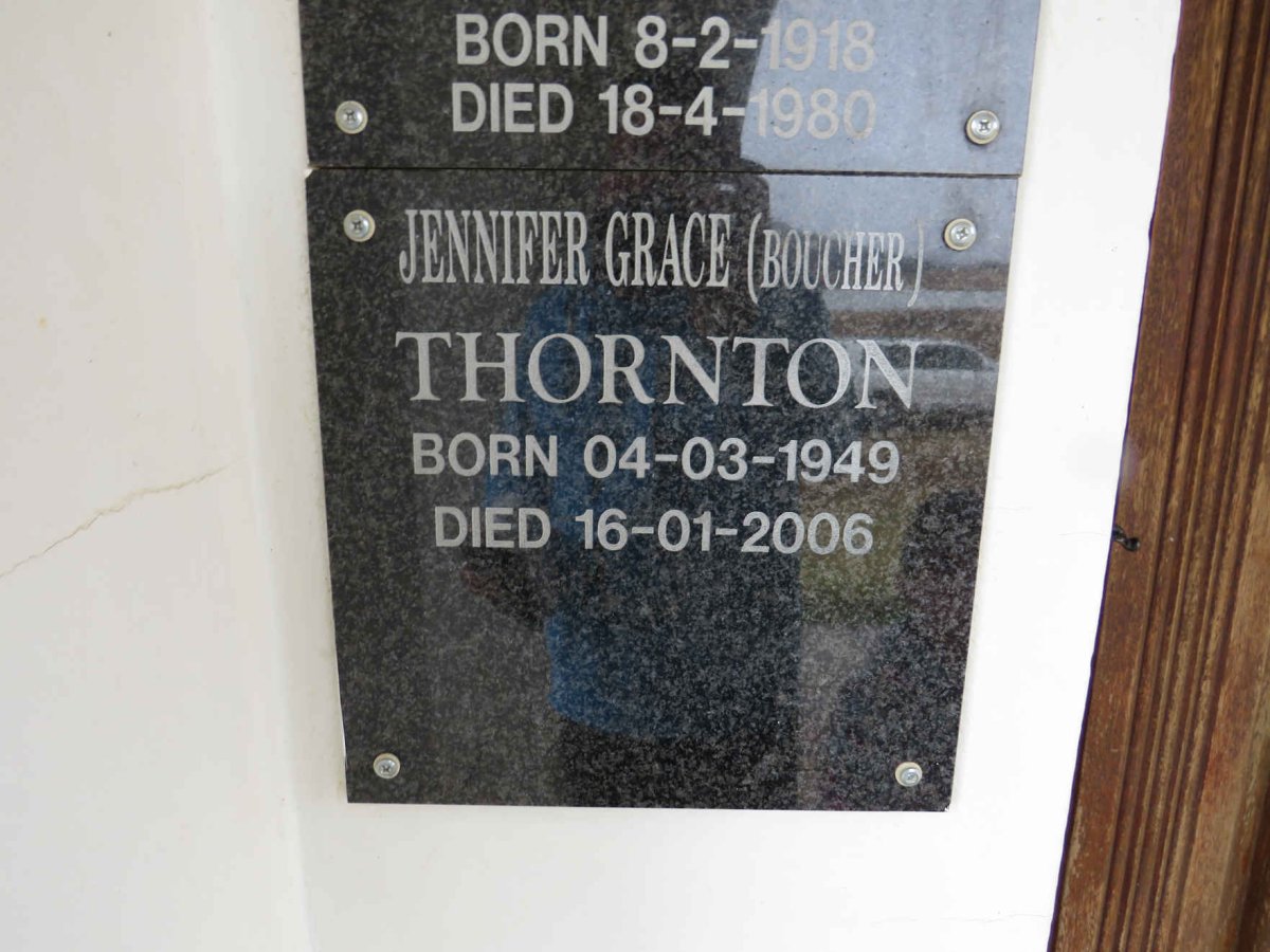 THORNTON Jennifer Grace nee BOUCHER 1949-2006