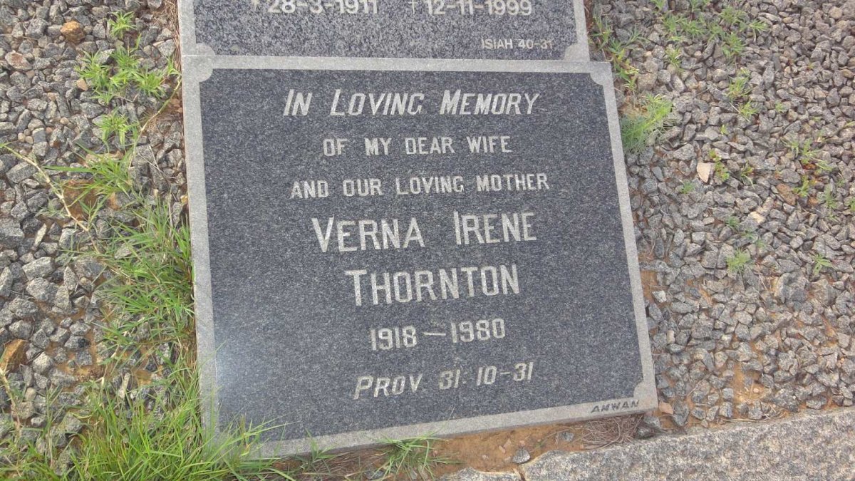 THORNTON Verna Irene 1918-1980