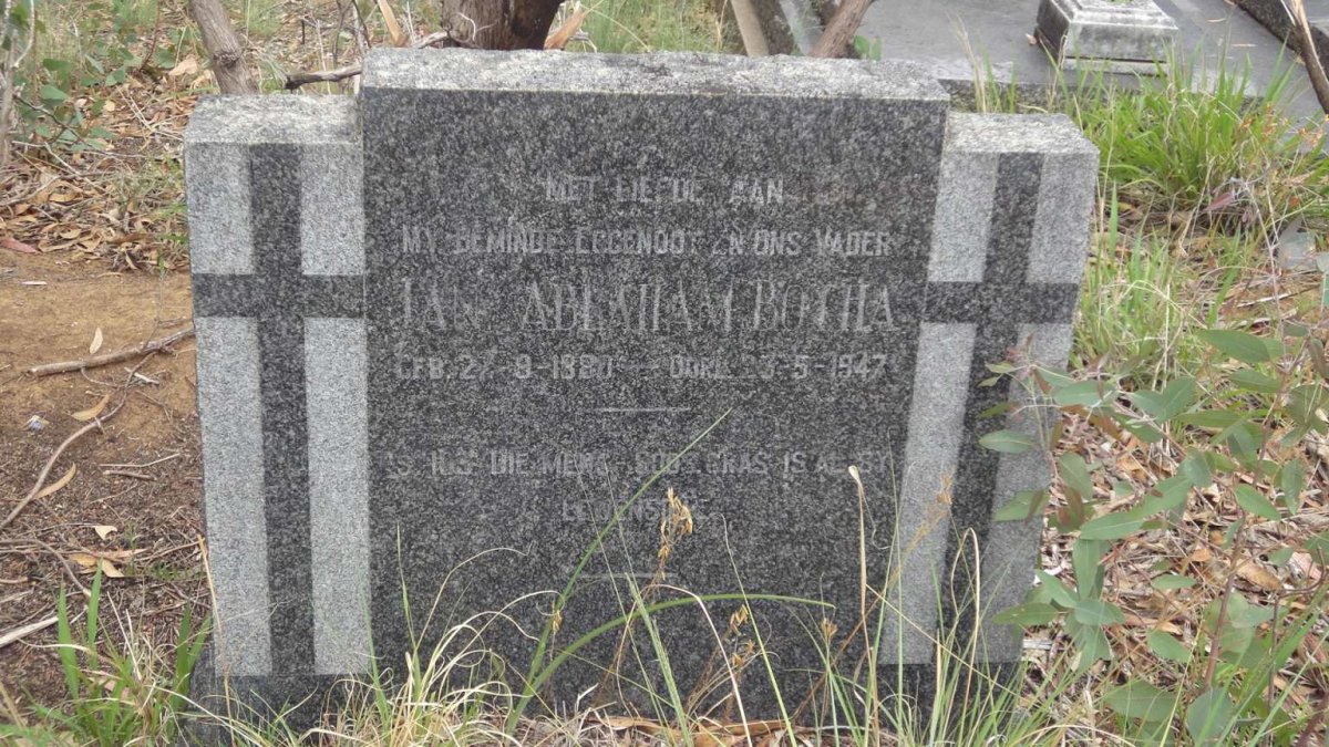 BOTHA Jan Abraham 1880-1947