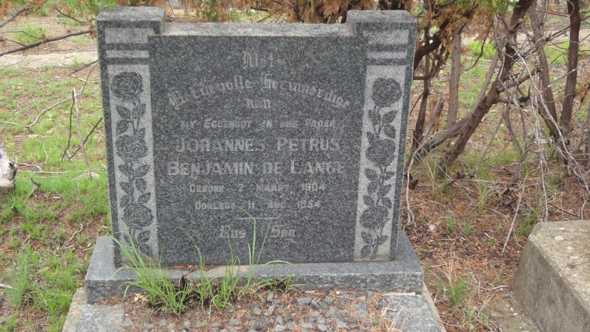 LANGE Johannes Petrus Benjamin, de 1904-1954