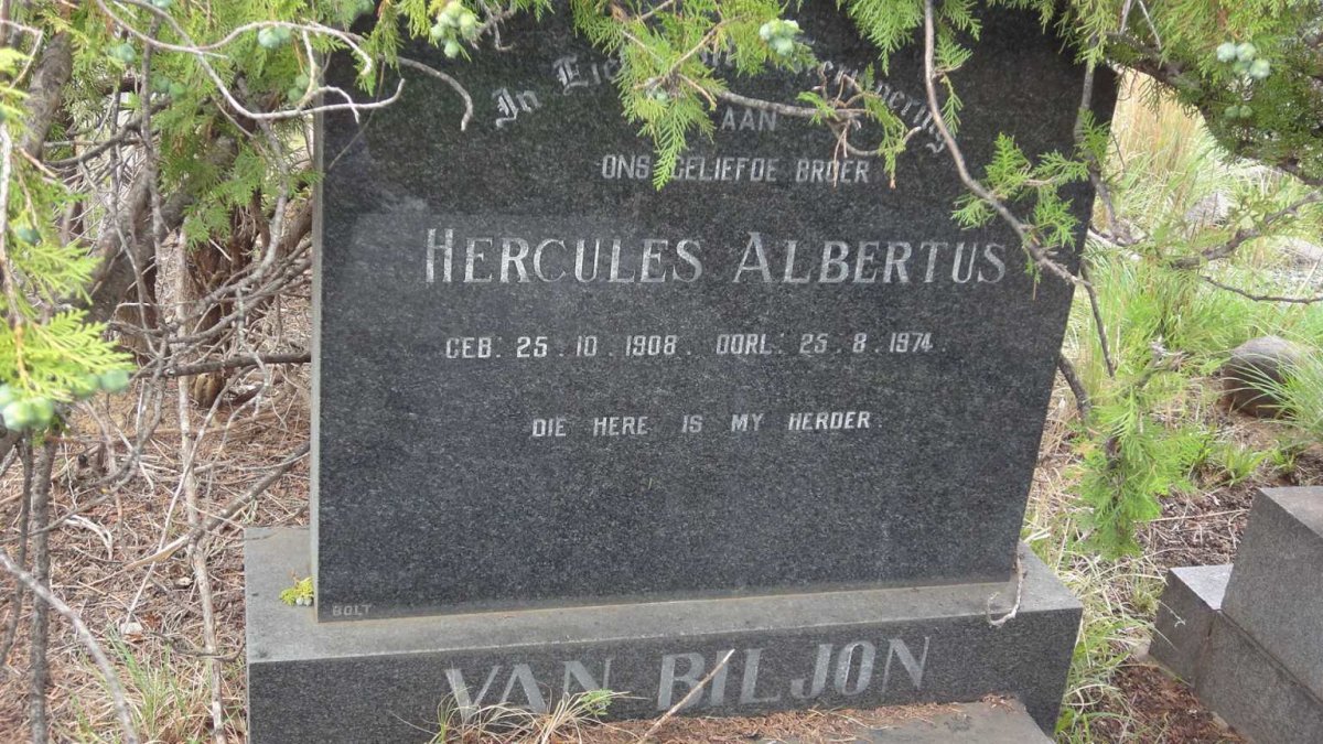 BILJON Hercules Albertus, van 1908-1974