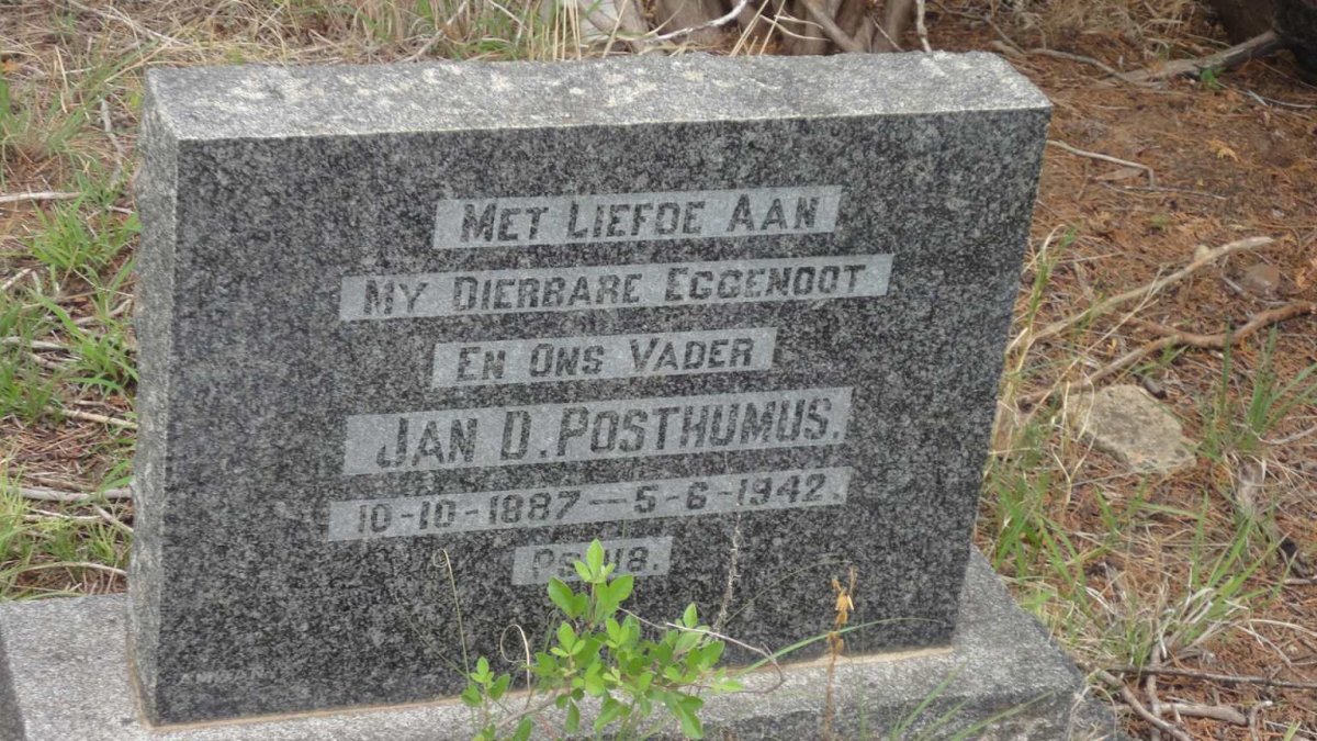 POSTHUMUS Jan D. 1887-1942