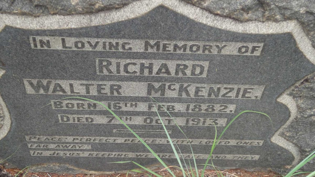 McKENZIE Richard Walter 1882-1913